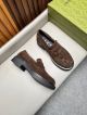 Gucci Man Brown Calfskin Business Leather Shoes 042885 (2)_th.jpg